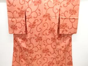 大正ロマン　花唐草模様織り出し着物